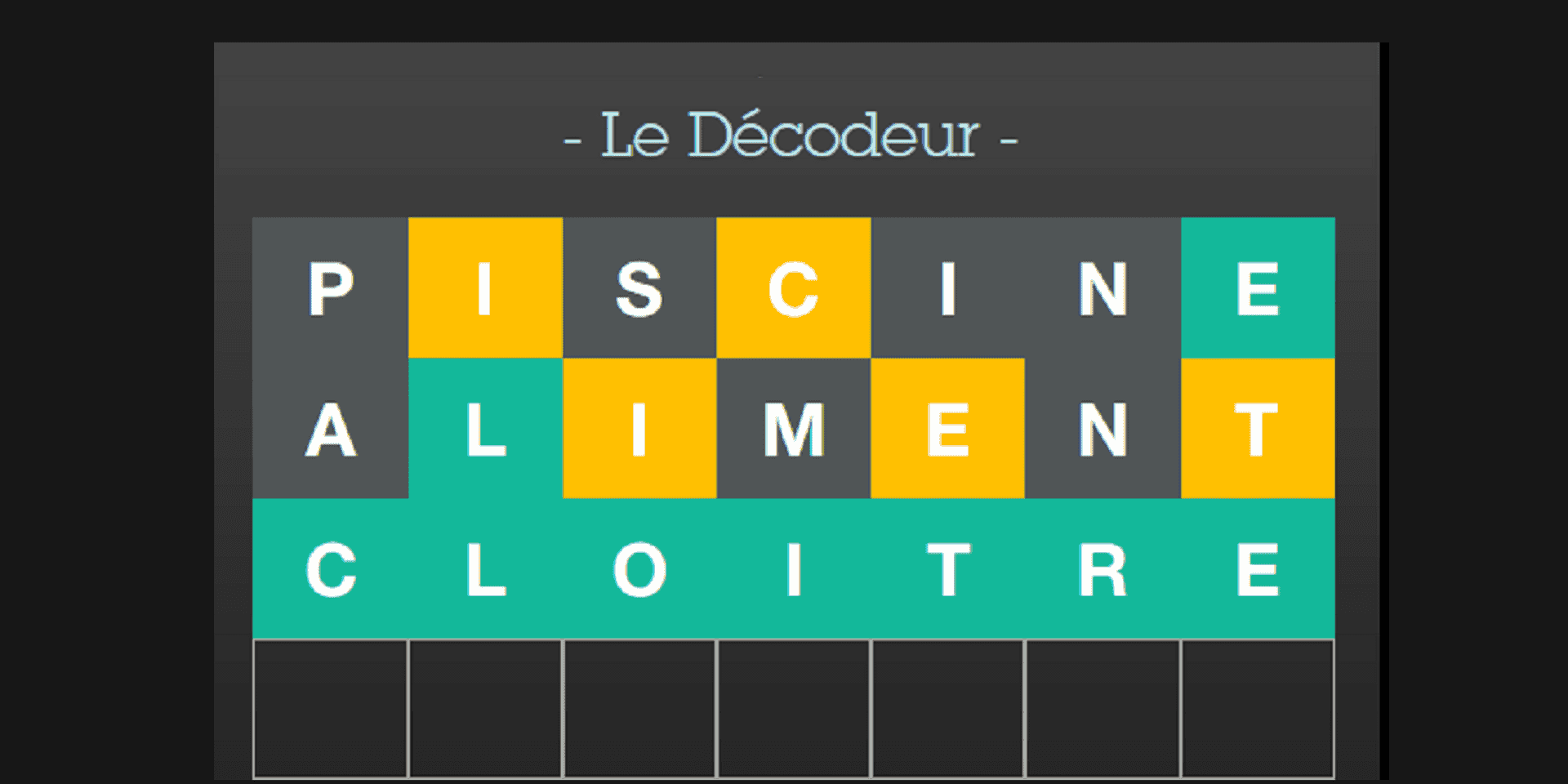 Le Décodeur : devinez le mot mystère en moins de 6 essais !