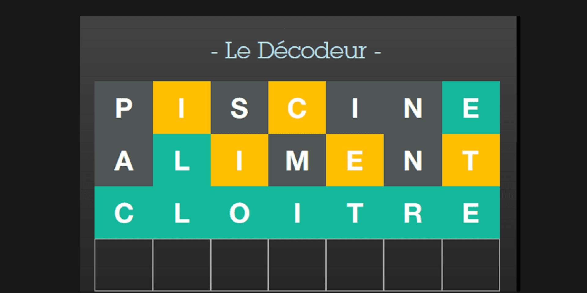 Le Décodeur : devinez le mot mystère en moins de 6 essais !